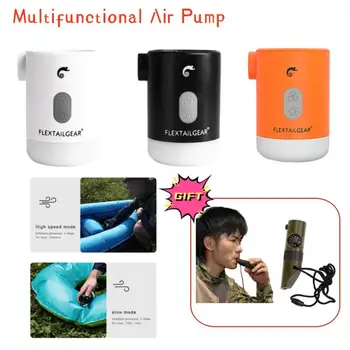 Max Pump 2 Pro 4-в-1 Портативный Мини-Воздушный Насос Электрический Надувной Матрас с USB-зарядкой, Спальный Коврик Для Кемпинга Packraft