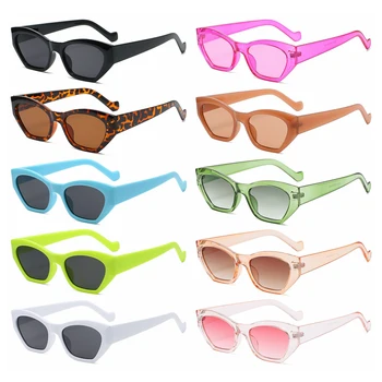 Новые солнцезащитные очки в стиле ретро Polygon, Брендовые Дизайнерские Солнцезащитные очки с небольшим прямоугольником, Защита от UV400, Летние Солнцезащитные очки