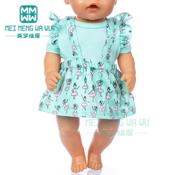 17-дюймовая кукла для новорожденных, модные футболки, юбки на ремешках