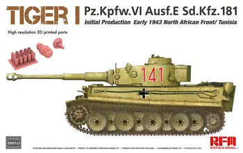 Ryefield 1/35 RM5001U TIGER I PZ.Kpfw.VI Ausf.E sd.kfz.181 первоначальное производство Начало 1943 г. Североафриканский фронт /Тунис