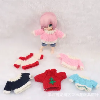 Аксессуары для кукол Sweater Kawaii Girl для кукольной одежды Ob11 16 см 17 см, детская одежда, аксессуары для кукол BJD, одежда для свитеров