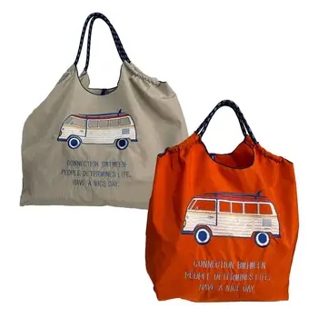 Складные сумки для покупок для тяжелых условий эксплуатации, портативные сумки для хранения продуктов в супермаркете, нейлоновая легкая сумка через плечо, Моющаяся сумка-тоут