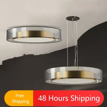 Современные светодиодные потолочные светильники для спальни Гостиной Кухни Столовой Подвесной светильник Подвесное освещение Украшение круглой люстры