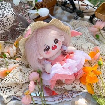Милые хлопковые куклы небольшой хлопок 20 см голая кукла одежда набор Konaise лета милый мультфильм анимация куклы подарок на день рождения