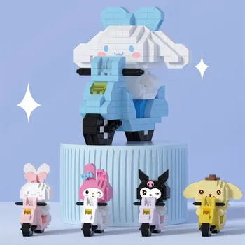 Строительные блоки Sanrio модель Kuromi украшения My Melody Японские мультфильмы kawaii Сборка своими руками игрушки для девочек подарки для мальчиков и детей