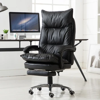 Офисное кресло с высокой спинкой, удобное Поворотное Рабочее Складное офисное кресло, Кожаная мебель Cadeiras De Escritorio