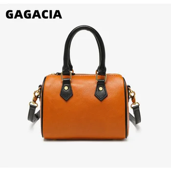 Женская сумка GAGACIA New Geather, однотонные сумки на одно плечо, простая маленькая сумочка на подушке, модные сумки через плечо