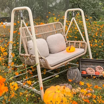 Качели во дворе для отдыха на открытом воздухе кресло-качалка гамак внутренняя сетка красный садовый балкон домашнее подвесное кресло