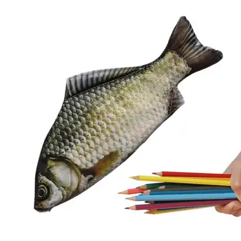 Творческий Имитированный Пенал Для Соленой Рыбы Большой Емкости Сумка Для Карандашей Рыбный Пенал Сумка Для Карандашей Эксцентричный Стиль Взрослых Принадлежностей